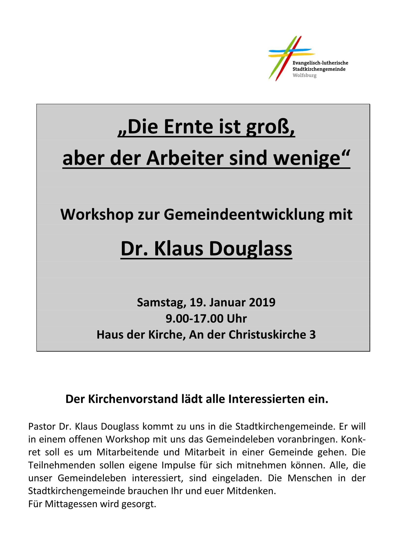 Workshop zur Gemeindeentwicklung 2019